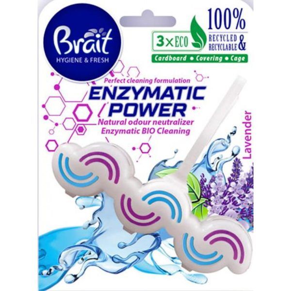 BRAIT Туалетный блок ENZYMATIC POWER Лаванда 45г