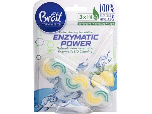 BRAIT Туалетный блок ENZYMATIC POWER Лимон 45г