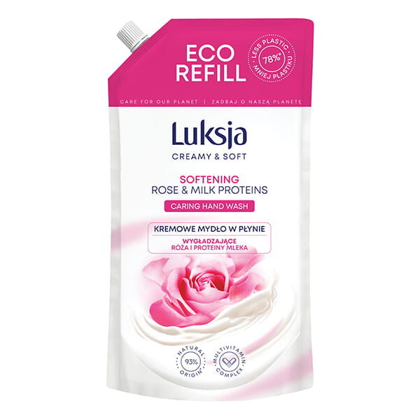 LUKSJA Жидкое мыло ROSE & MILK PROTEINS 400мл запаска