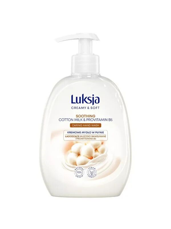 LUKSJA Жидкое мыло COTTON MILK & PROVITAMIN B5 500мл с дозатором