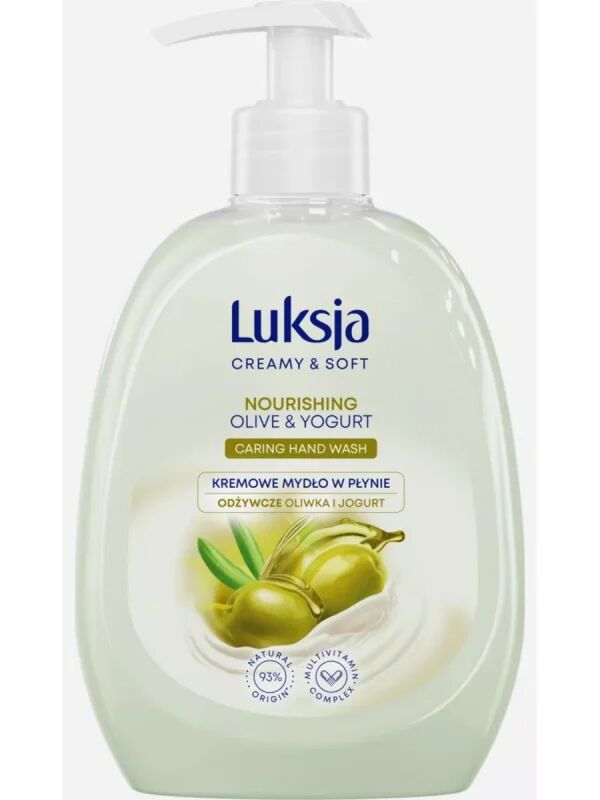 LUKSJA Жидкое мыло OLIVE & YOGURT 500мл с дозатором