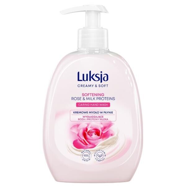 LUKSJA Жидкое мыло ROSE & MILK PROTEINS 500мл с дозатором
