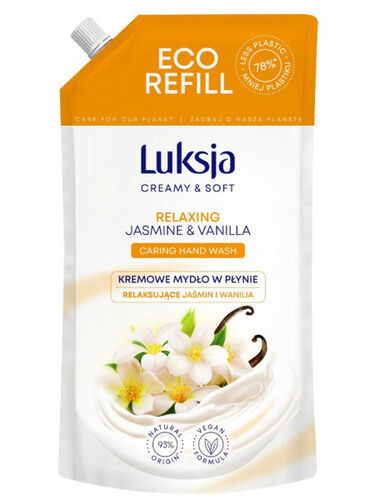 LUKSJA Жидкое мыло JASMINE & VANILLA 900мл запаска