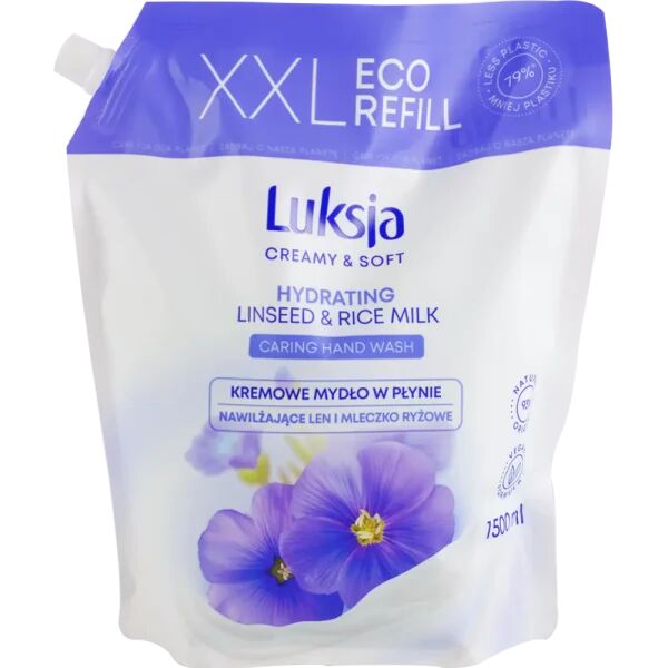 LUKSJA Жидкое мыло LINSEED & RICE MILK 1500мл запаска