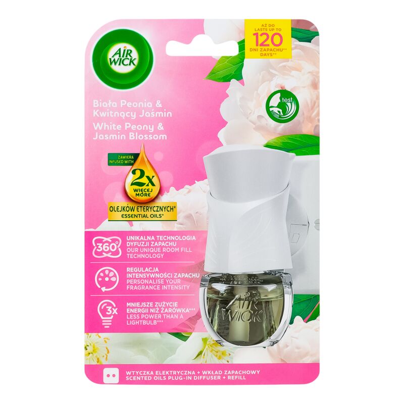 Освежитель воздуха в розетку AirWick Белый Пион и Цветущий Жасмин
