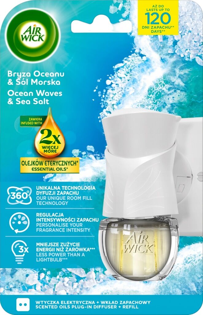 Освежитель воздуха в розетку AirWick Белый Океанский Бриз и Морская Соль