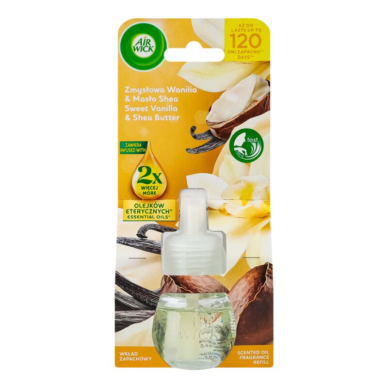 Сменный флакон освежителя воздуха в розетку AirWick Сладкая Ваниль и Масло Ши