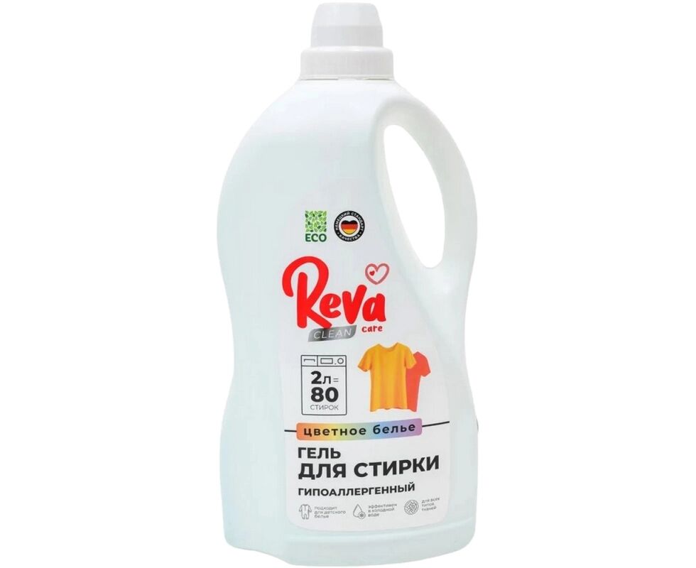 Гель для стирки цветного белья Reva Care. Концентрат, 2 л