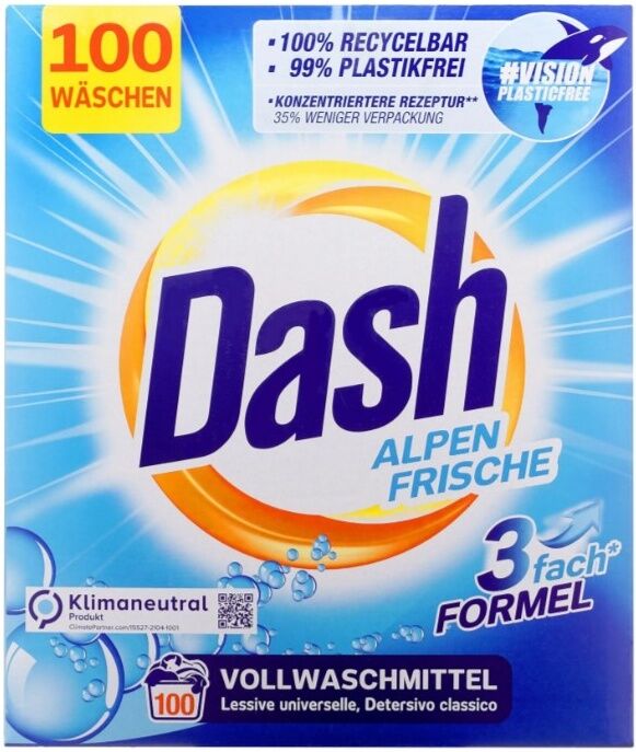 Dash Alpen Frische 3 fash FORMEL Стиральный порошок 6кг (100 стирок)