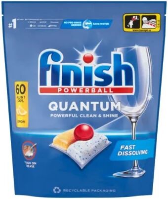 Finish Powerball QUANTUM LEMON Таблетки для посудомоечных машин 60шт
