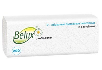 Бумажные полотенца «Belux» V сложения 2 слоя 200 листов