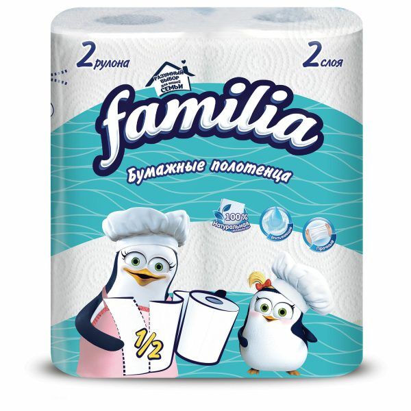 Полотенца бумажные Family 2 (2 слоя)