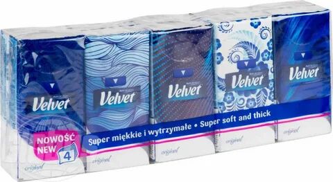 Носовые платки VELVET 10х10 1ед=10шт