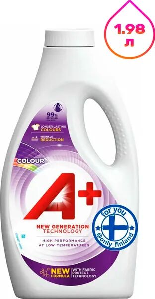 Гель концентрат для стирки А+ Color для цветного белья 1,98 л, 44 стирки