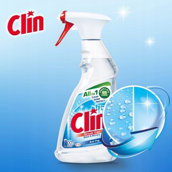 CLIN жидкое средство для мытья окон 500мл Анти пар