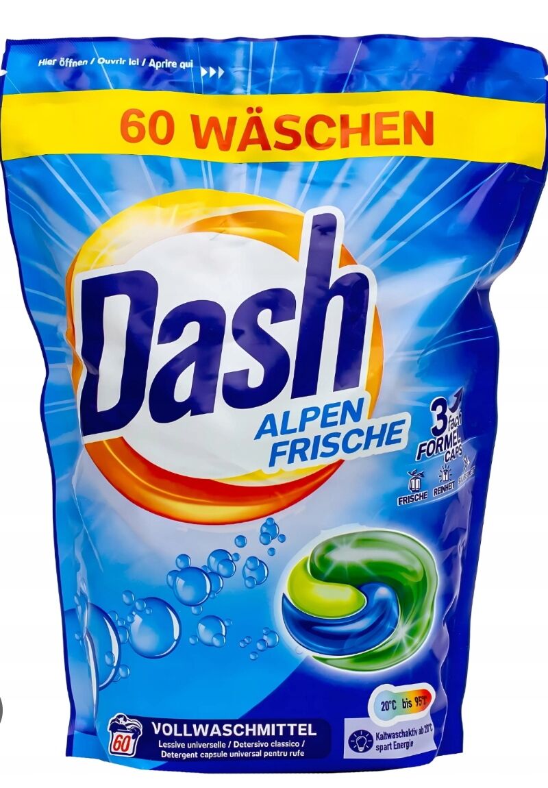 Dash Капсулы для стирки Alpen Frische 3 fash FORMEL 60шт