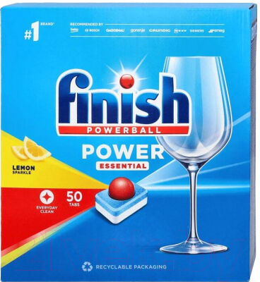 Finish Powerball/All in 1LEMON Таблетки для посудомоечных машин 50шт