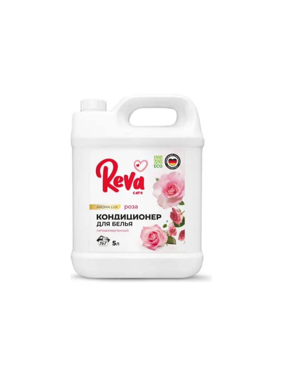 Кондиционер-ополаскиватель для белья Reva Care,AROMA LUX Роза, 5л