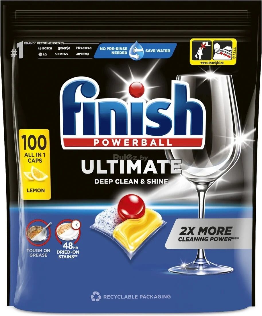 Finish Powerball/All in 1 Power ULTIMATE lemon Таб-ки д/посудом. машин 100шт