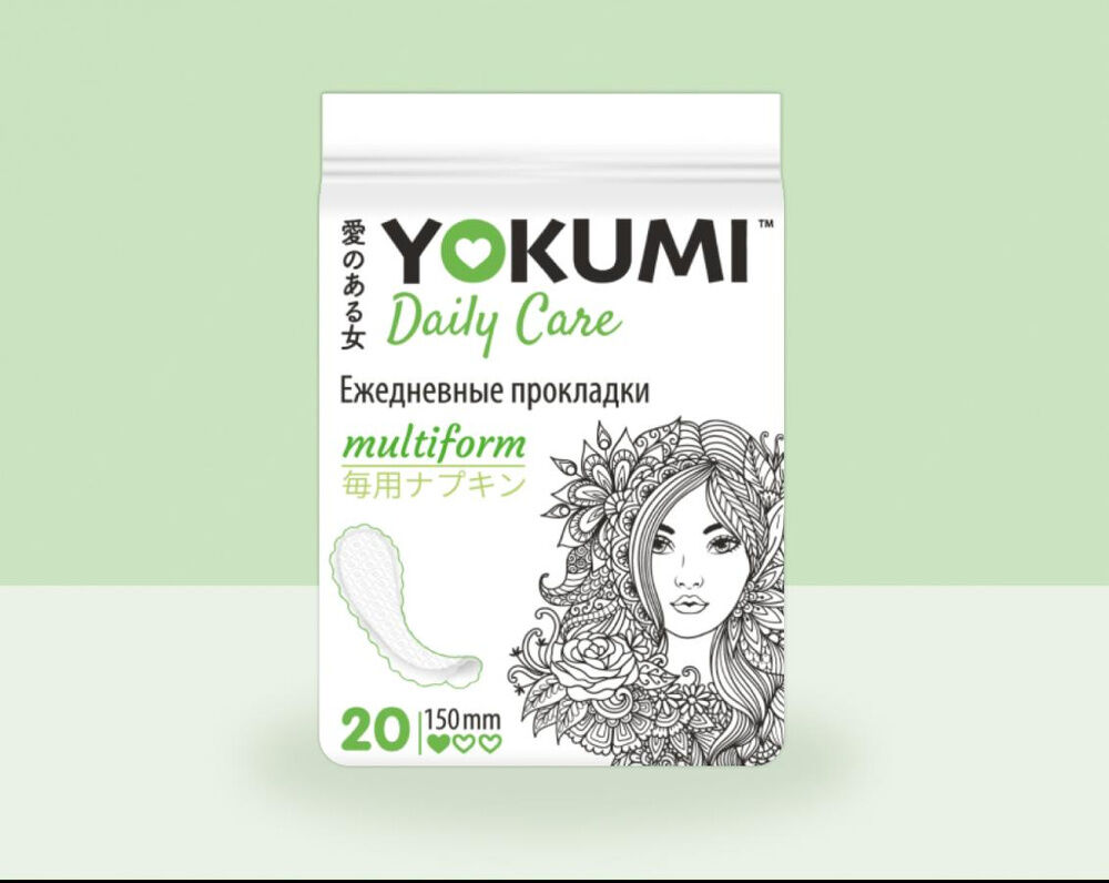 Прокладки женские ежедневные YOKUMI Daily care Multiform, 20 шт
