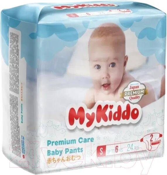 Подгузники на липучках для детей MyKIDDO Premium S (до 6 кг) 24 ш