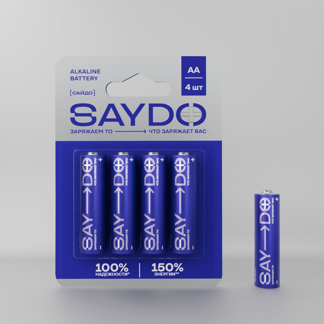 Батарейки SAYDO Medium алкалиновые AA/LR6 1.5V блистер 4 шт.