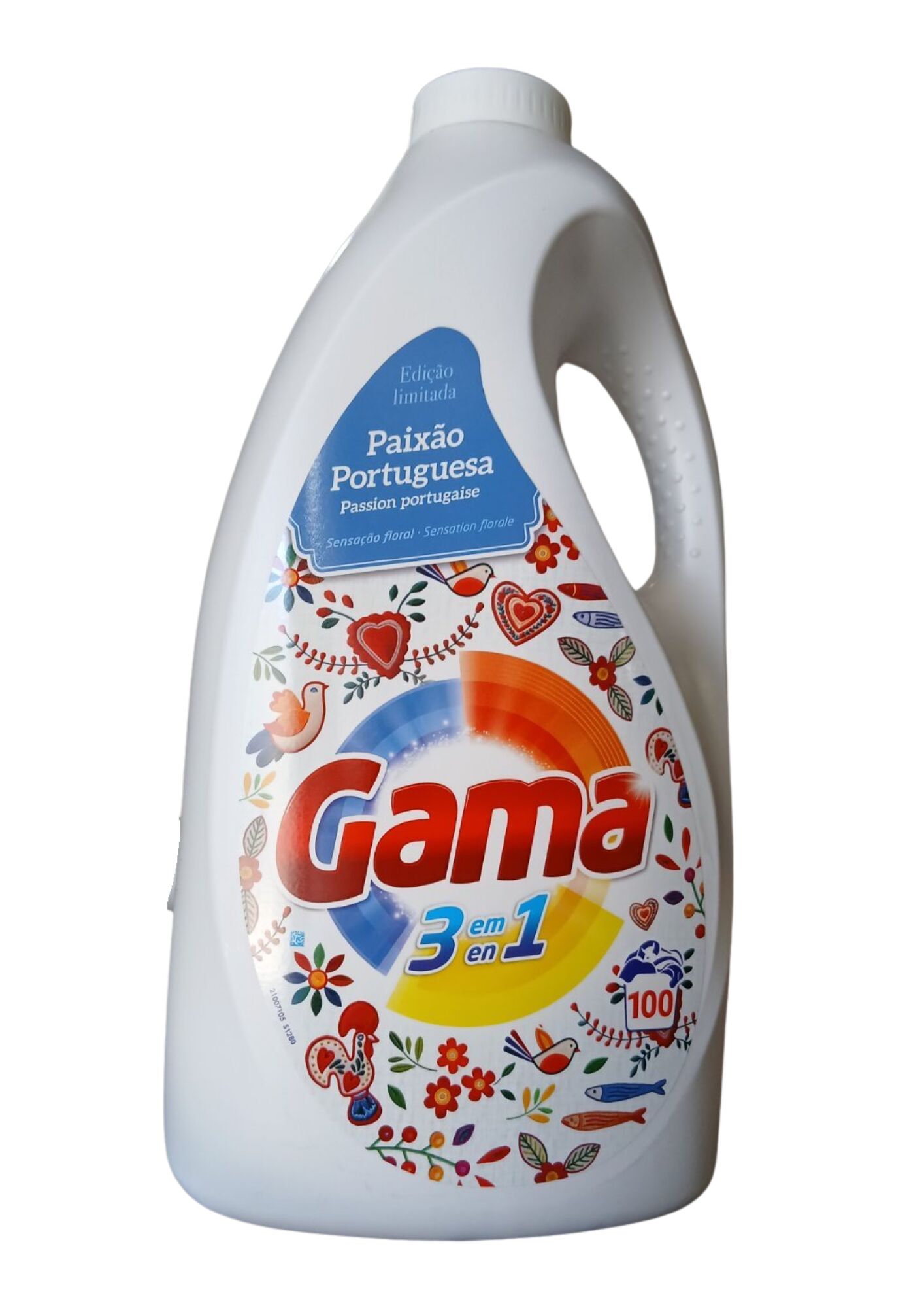 GAMA 3 в 1 SENSATION FLORALE гель для стирки универсальный 4,5 л, (100 стирок) 8435495850458