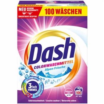 Dash Color Frische 3 fash FORMEL Стиральный порошок для цветного белья 5кг, (100 стирок) 4012400504350