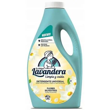 LA ANTIGUE LAVANDERA гель для стирки универсальный Flores Silvestres/Полевые цветы 1,8 л, (36 стирок) 8435495826644