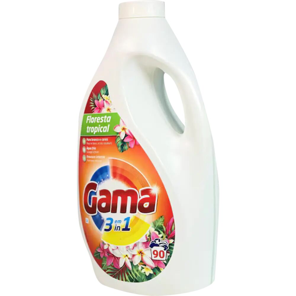 GAMA 3 в 1 FLORESTA TROPICAL гель для стирки универсальный 4,05 л, (90 стирок) 8435495834342