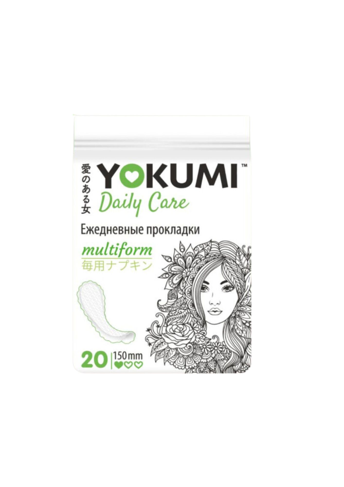 Прокладки женские ежедневные YOKUMI Daily care Multiform, 20 шт  4610195400804