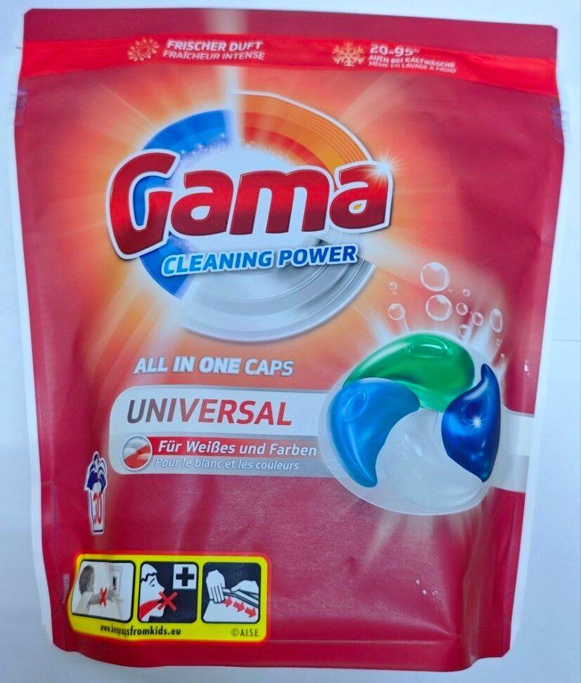 Капсулы GAMA универсальные для стирки Universal 30шт*18г 8435495855026