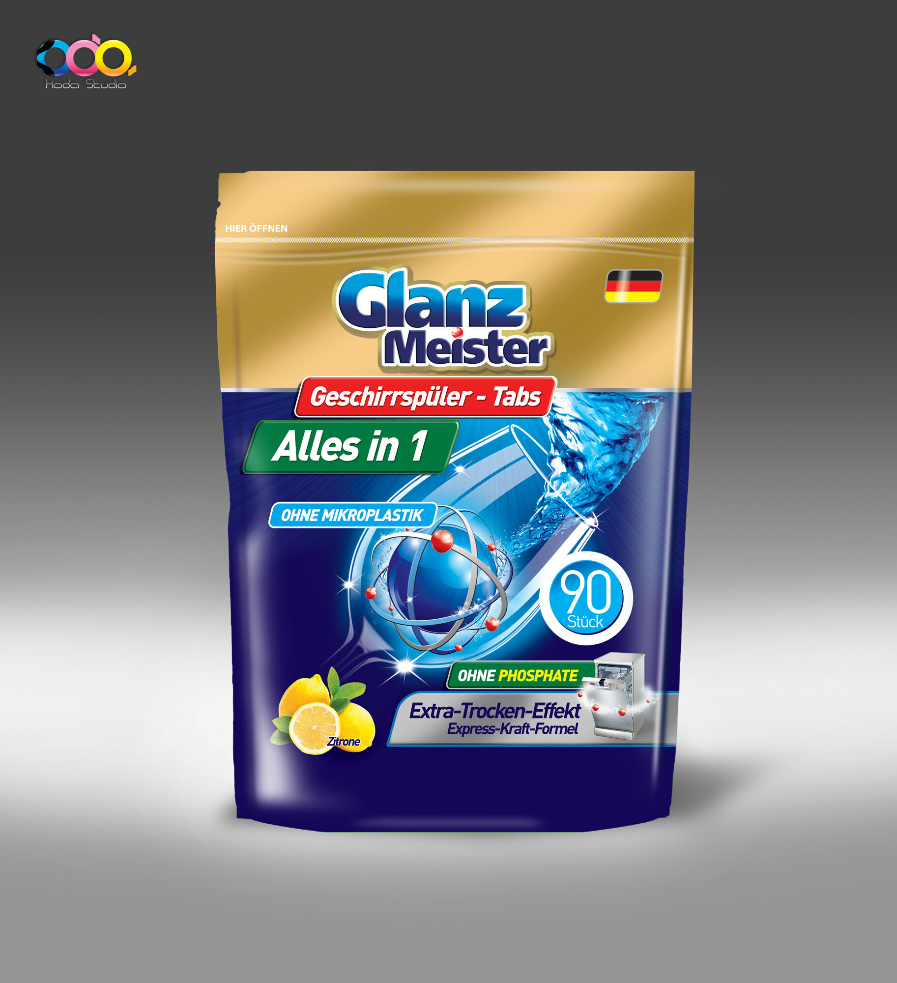 Акция: GlanzMeister Таблетки для посудомоечных машин 90 шт 4260418932089/1