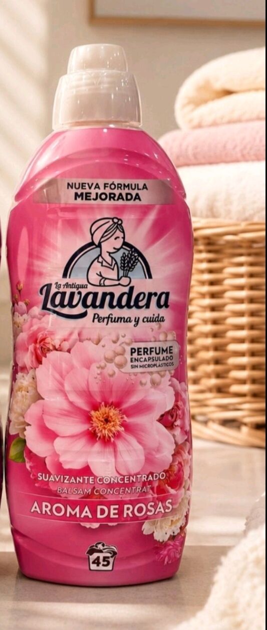 LA ANTIGUE LAVANDERA Кондиционер для белья Aroma de Rosas 1 л 45 стирок (яркий розовый) 8435495855446