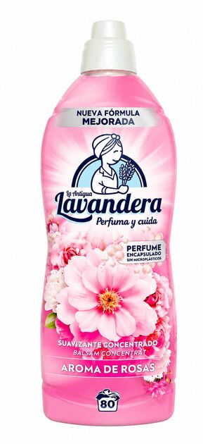 LA ANTIGUE LAVANDERA Кондиционер для белья Aroma de Rosas 1,76 л 80 стирок (яркий розовый) 8435495855354