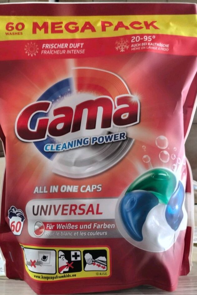 Капсулы GAMA универсальные для стирки Universal 60шт*18г, 8435495855057