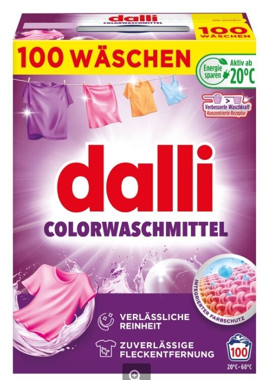 4012400505203 Стиральный порошок для стирки цветного белья Dalli Colorwaschmittel 5 кг, 100 стирок