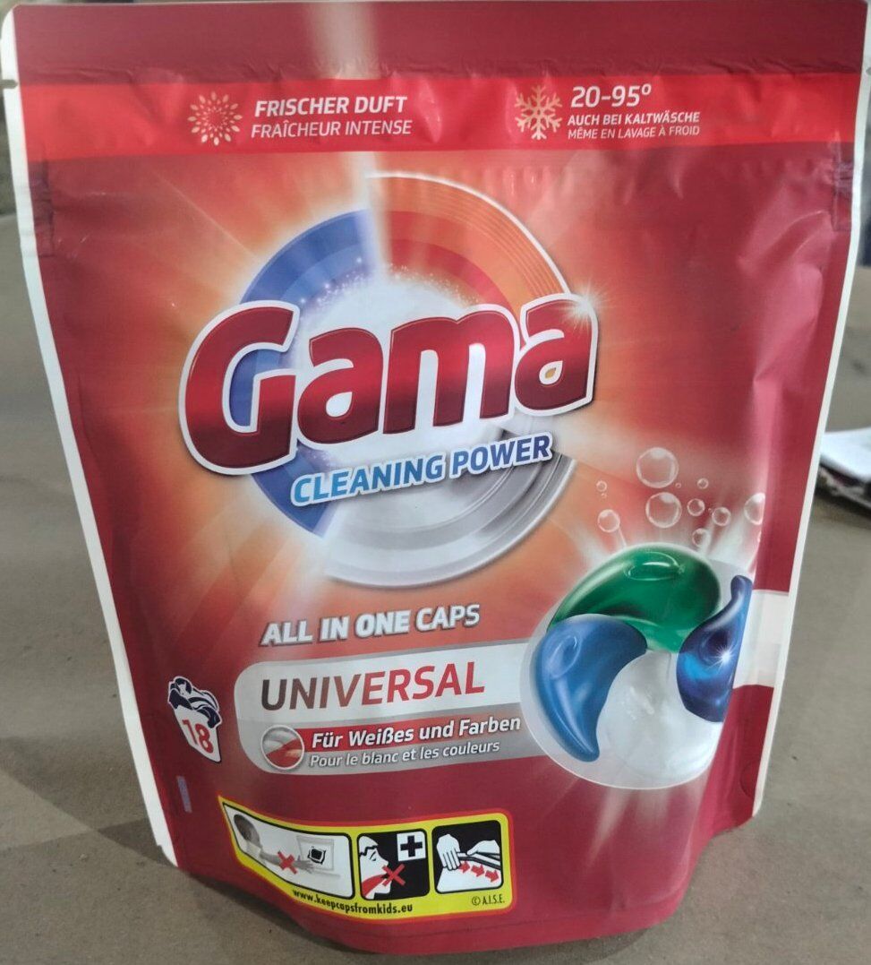 Капсулы для стирки GAMA Universal 18шт*18г 8435495854999